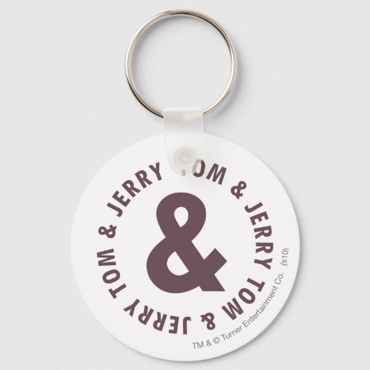 Tom en Jerry Round Logo 8 Sleutelhanger (Voorkant)