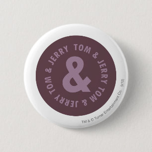 Tom en Jerry Round Logo 9 Ronde Button 5,7 Cm