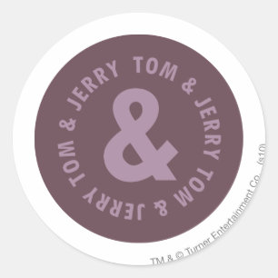 Tom en Jerry Round Logo 9 Ronde Sticker