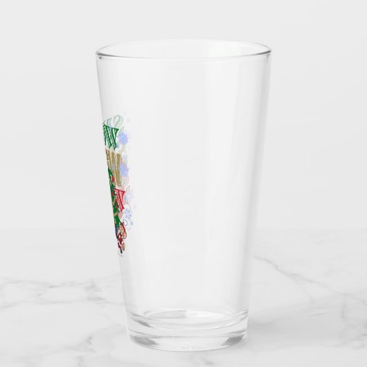 Tom en Jerry Santas door de boom Glas (Links)