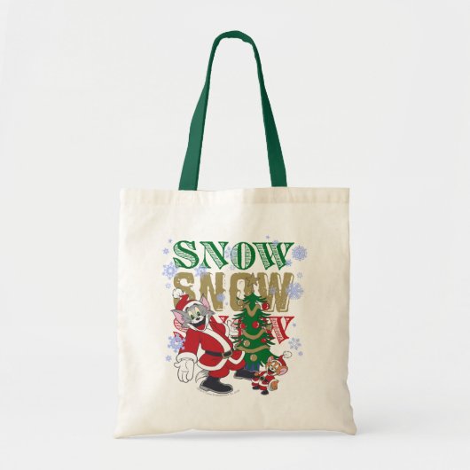 Tom en Jerry Santas door de boom Tote Bag (Voorkant)