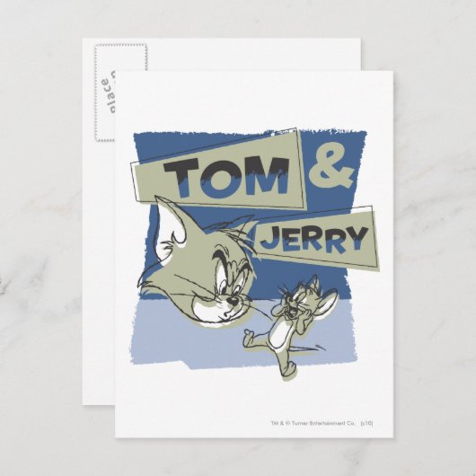 Tom en Jerry Scaredey Mouse Briefkaart (Voorkant / Achterkant)