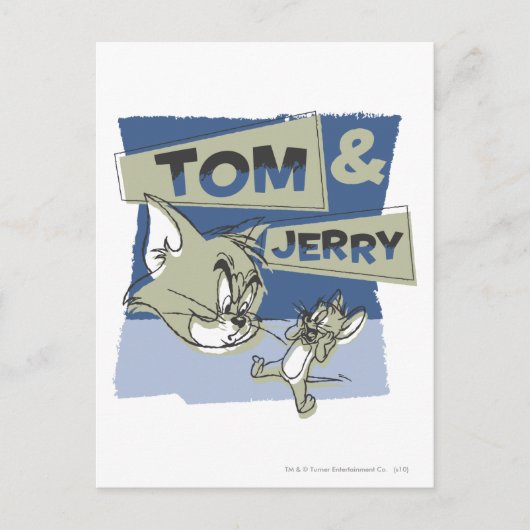 Tom en Jerry Scaredey Mouse Briefkaart (Voorkant)