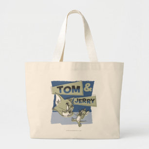 Tom en Jerry Scaredey Mouse Grote Tote Bag