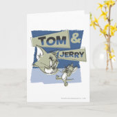 Tom en Jerry Scaredey Mouse Kaart (Gele Bloem)