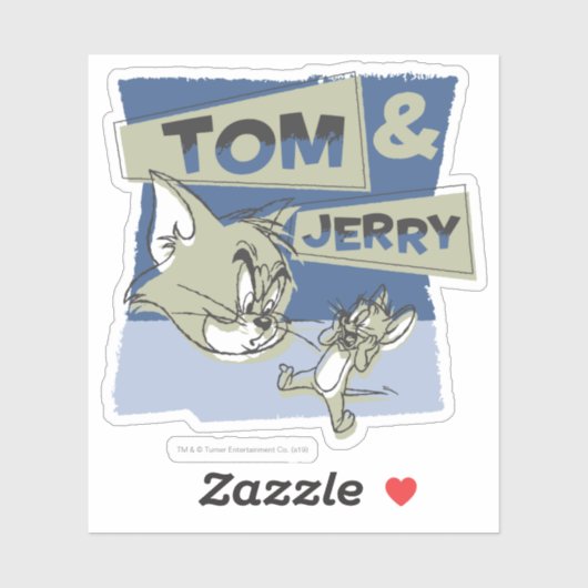 Tom en Jerry Scaredey Mouse Sticker (Vel)