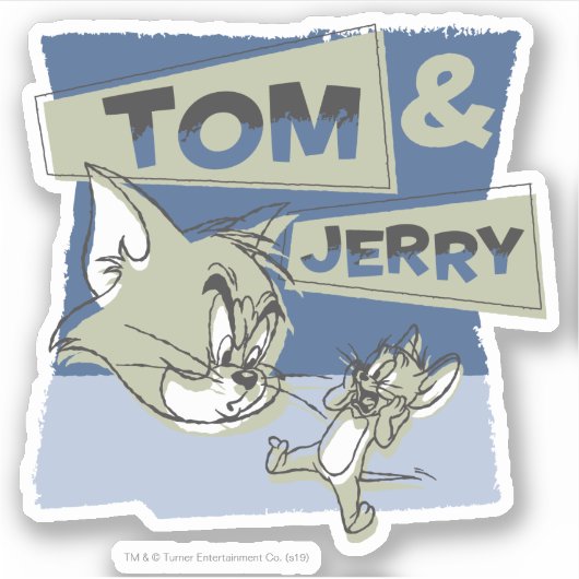 Tom en Jerry Scaredey Mouse Sticker (Voorkant)