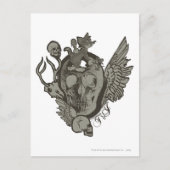 Tom en Jerry Skull Briefkaart (Voorkant)