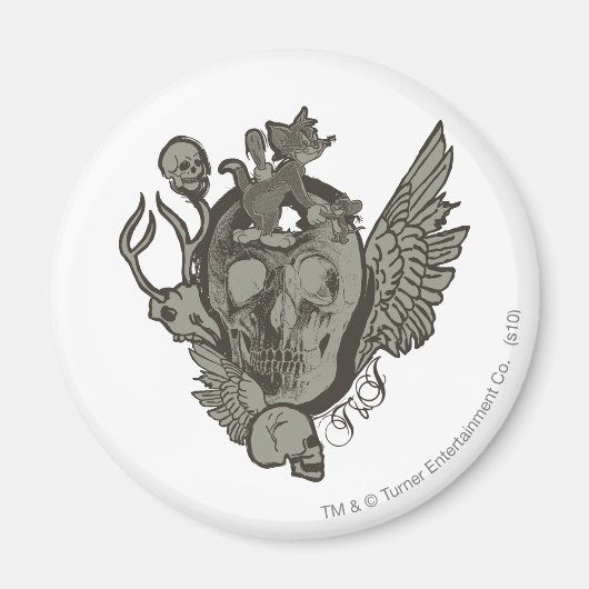 Tom en Jerry Skull Magneet (Voorkant)