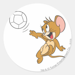 Tom en Jerry Soccer (Football) 1 Ronde Sticker