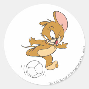 Tom en Jerry Soccer (Football) 2 Ronde Sticker