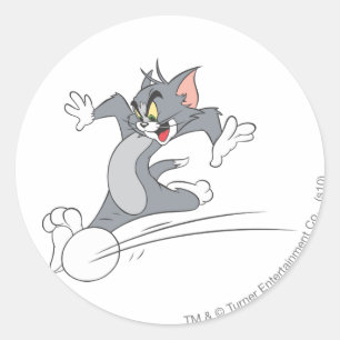 Tom en Jerry Soccer (Football) 3 Ronde Sticker