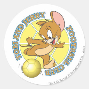 Tom en Jerry Soccer (Football) 4 Ronde Sticker