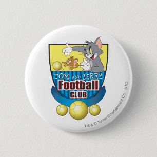 Tom en Jerry Soccer (Football) 5 Ronde Button 5,7 Cm