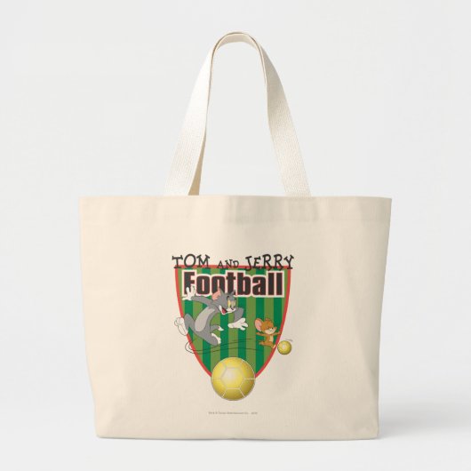 Tom en Jerry Soccer (Football) 6 Grote Tote Bag (Voorkant)