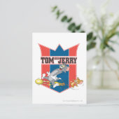 Tom en Jerry Soccer (Football) 7 Briefkaart (Staand voorkant)