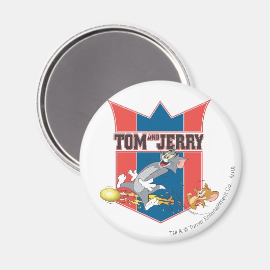 Tom en Jerry Soccer (Football) 7 Magneet (Voorkant / Achterkant)