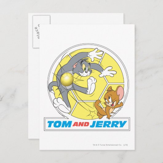 Tom en Jerry Soccer (Football) 8 Briefkaart (Voorkant / Achterkant)