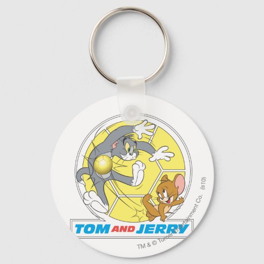 Tom en Jerry Soccer (Football) 8 Sleutelhanger (Voorkant)