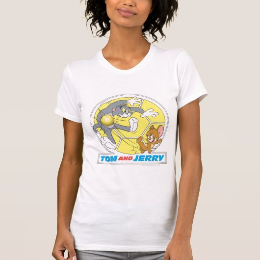 Tom en Jerry Soccer (Football) 8 T-shirt (Voorkant)