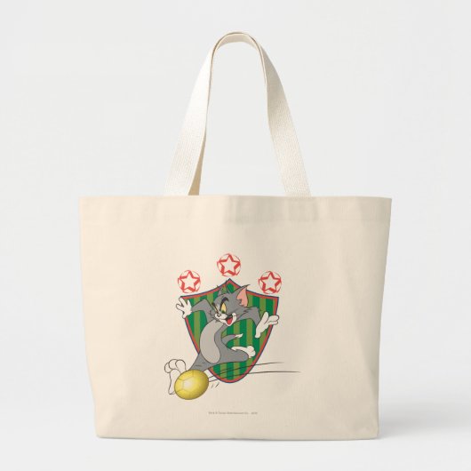 Tom en Jerry Soccer (Football) 9 Grote Tote Bag (Voorkant)