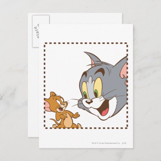 Tom en Jerry Stamp Briefkaart (Voorkant / Achterkant)