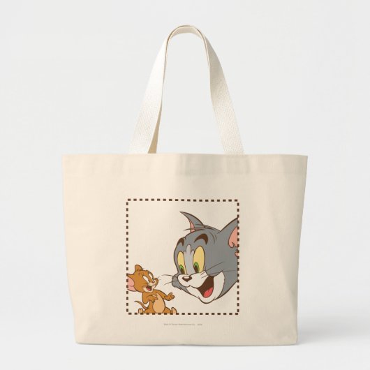 Tom en Jerry Stamp Grote Tote Bag (Voorkant)
