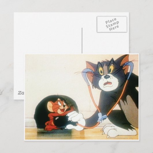 Tom en Jerry Stethescope Briefkaart (Voorkant / Achterkant)