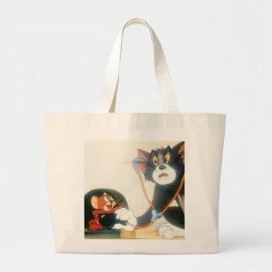 Tom en Jerry Stethescope Grote Tote Bag