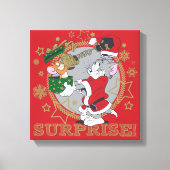 Tom en Jerry Surprise Gift Canvas Afdruk (Voorkant)