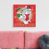 Tom en Jerry Surprise Gift Canvas Afdruk (Insitu (Woonkamer))