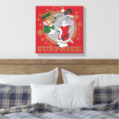 Tom en Jerry Surprise Gift Canvas Afdruk (Insitu (Slaapkamer))
