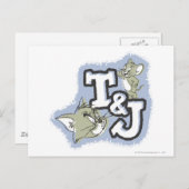 Tom en Jerry T&J Logo Briefkaart (Voorkant / Achterkant)