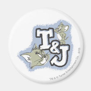 Tom en Jerry T&J Logo Magneet