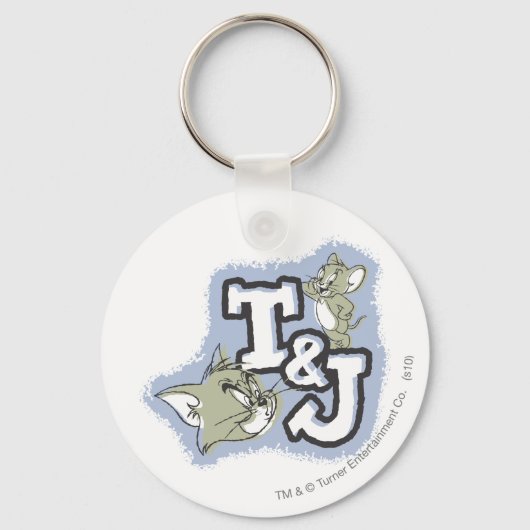 Tom en Jerry T&J Logo Sleutelhanger (Voorkant)