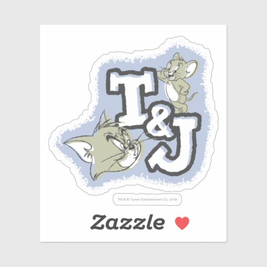 Tom en Jerry T&J Logo Sticker (Vel)