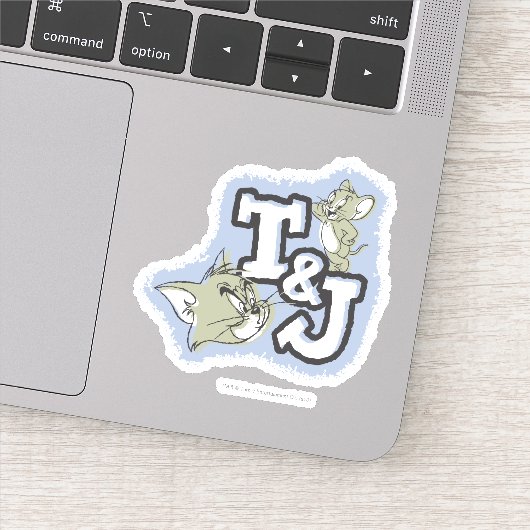 Tom en Jerry T&J Logo Sticker (Detail)
