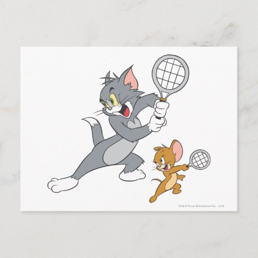 Tom en Jerry Tennis Stars 1 Briefkaart (Voorkant)