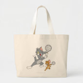 Tom en Jerry Tennis Stars 1 Grote Tote Bag (Voorkant)