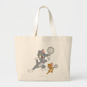 Tom en Jerry Tennis Stars 1 Grote Tote Bag
