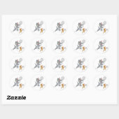 Tom en Jerry Tennis Stars 1 Ronde Sticker (Vel)