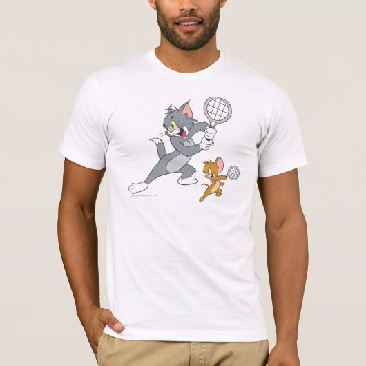 Tom en Jerry Tennis Stars 1 T-shirt (Voorkant)