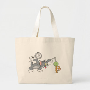 Tom en Jerry Tennis Stars 2 Grote Tote Bag