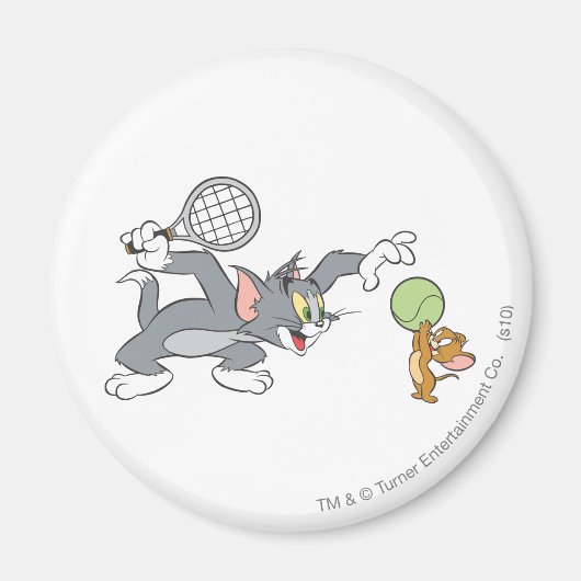 Tom en Jerry Tennis Stars 2 Magneet (Voorkant)