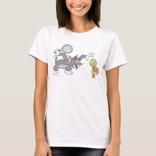 Tom en Jerry Tennis Stars 2 T-shirt (Voorkant)