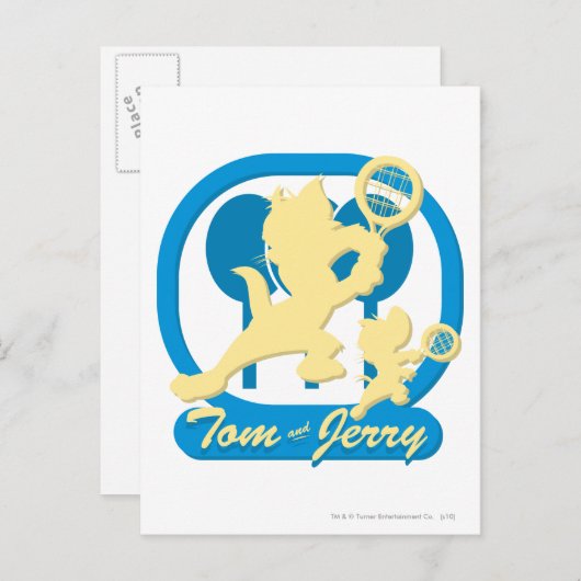 Tom en Jerry Tennis Stars 3 Briefkaart (Voorkant / Achterkant)