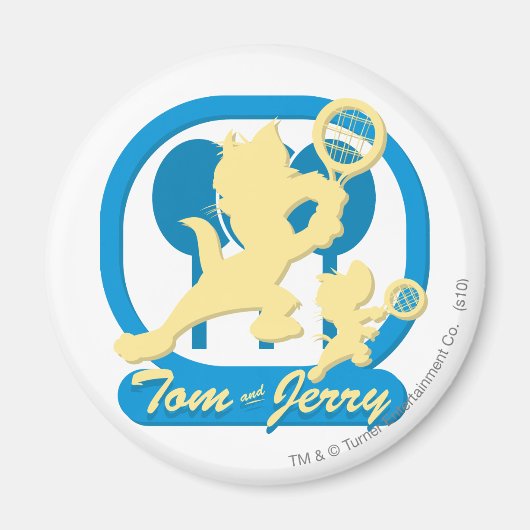 Tom en Jerry Tennis Stars 3 Magneet (Voorkant)