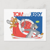 Tom en Jerry Tennis Stars 4 Briefkaart (Voorkant)