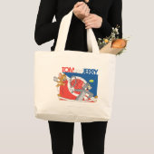 Tom en Jerry Tennis Stars 4 Grote Tote Bag (Voorkant (product))