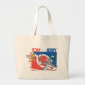 Tom en Jerry Tennis Stars 4 Grote Tote Bag (Voorkant)